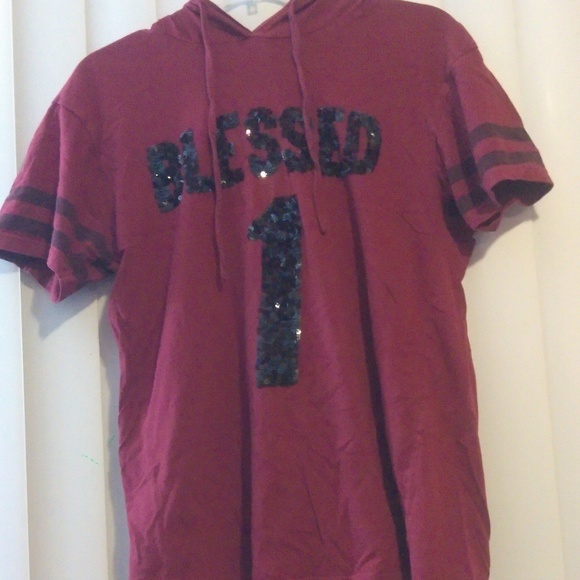 On fire red Blessed 1 shirt - Picture 2 of 4